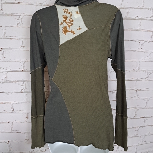 Anthropologie Tiny Cowl‎ -neck  patchwork Blouse - Picture 5 of 10